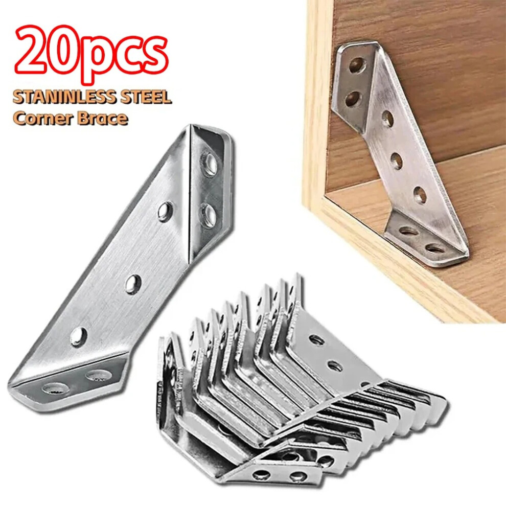 Stainless Steel 90Â° Angle Bracket Furniture Fix 5907333433329