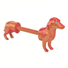 Eenvoudige Hond Papieren Handdoekhouder Grappige Dieren-Rood