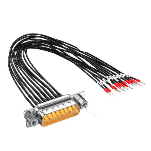 DB15 DB25 Serials Cable Panel Mount Cable Metal-0.5m DB15 males