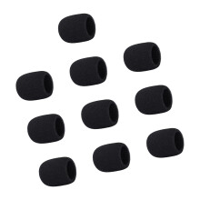 10Pcs Windscreen Microphone Sponge Thicken Windproof-Black