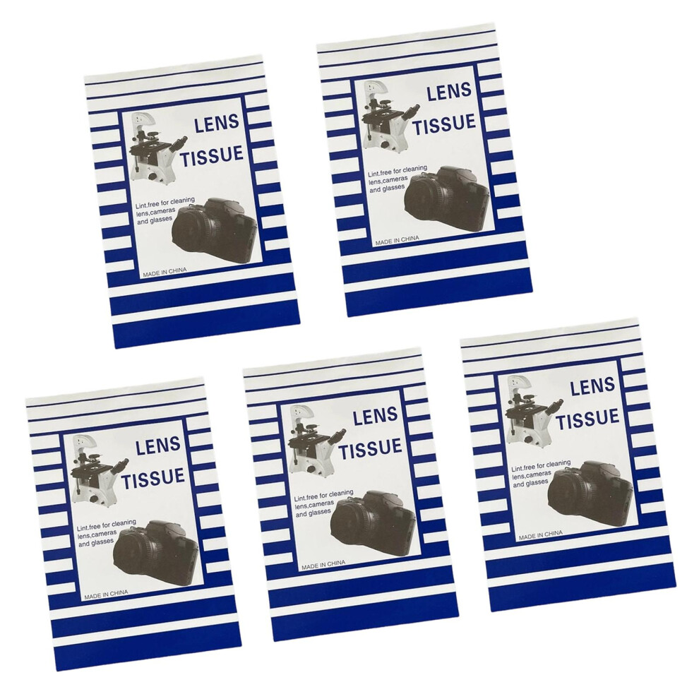 5Pcs Lens Cleaning Tissues For Glasses Camera Lenses-Large 7704001114386