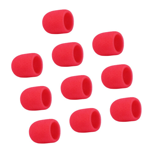 10Pcs Windscreen Microphone Sponge Thicken Windproof-Red