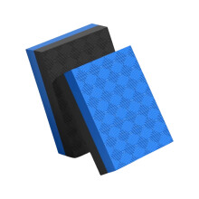 2PCs Heavy Duty Gym Floor Mats Nonslip Weightlifting-black blue