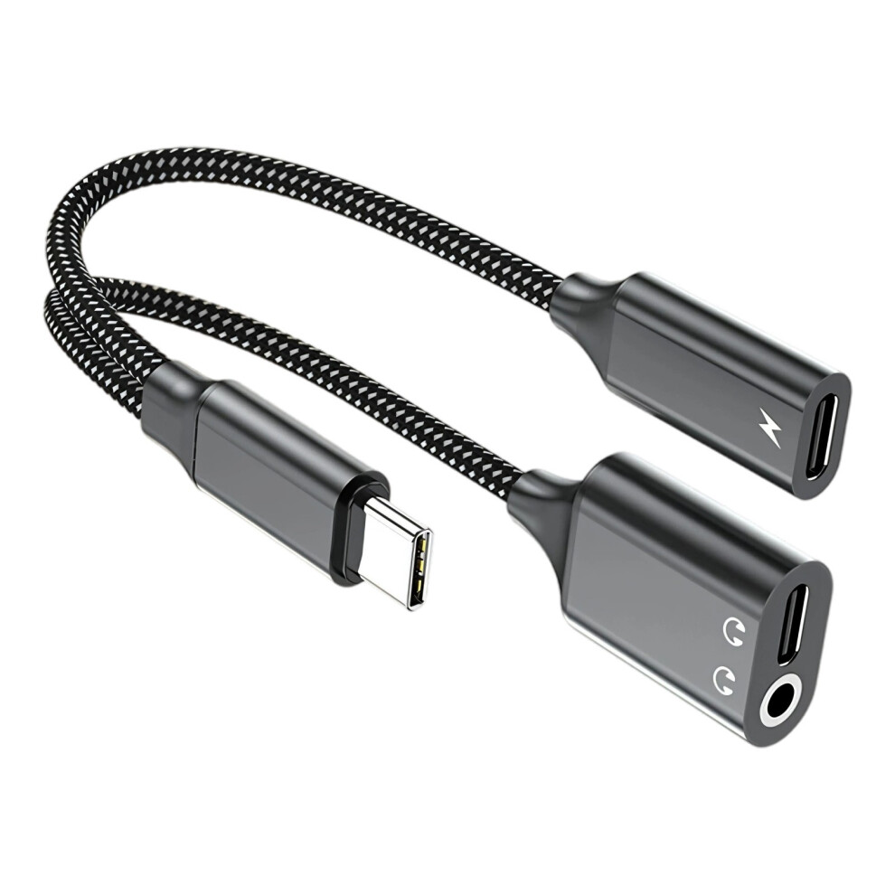 Multifunctional Usb C To Auxiliary Music Dongle Usb C To- Black 7627001523142