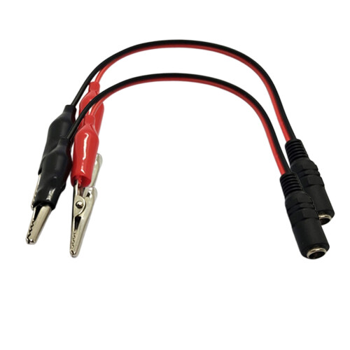 2 Pack Efficient DC5521 to Alligator Clip Power Line-femalehead