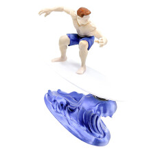 Artistieke traagheidsbeweging Swingende Surfer Muscle Men-Blauw