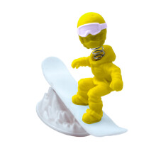 Traagheid skiën figuur ornament autodashboard decoratie-Geel