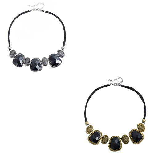 Trendige Retro-inspirierte schwarze-Antikes Silber 1