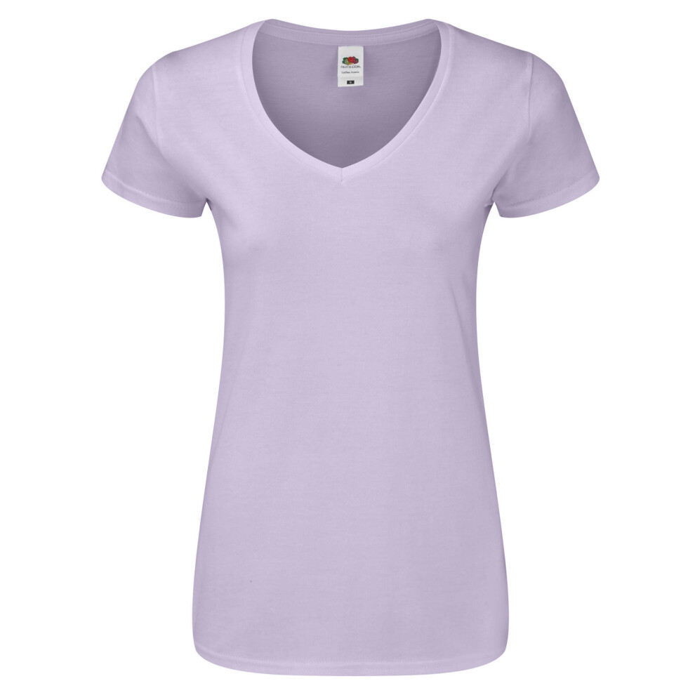 Fruit Of The Loom (Xxl, Soft Lavender) Womens/Ladies Iconic V Neck T-Shirt