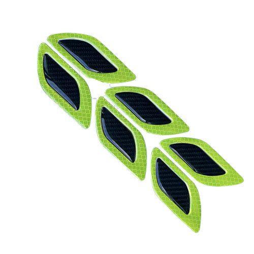 Set van 6 3D-reflecterende-fluorescerend geel