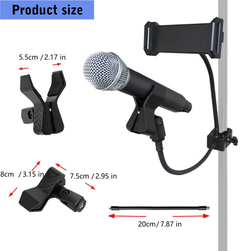 Support sonore universel avec bras recouvert de silicone de 20 2