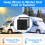 Foldable RVs Roof Vent Shade With Sticker Straps Skylight Window 6