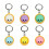Schattige plastic lachende Baozi-sleutelhanger, perfect-Geel 2