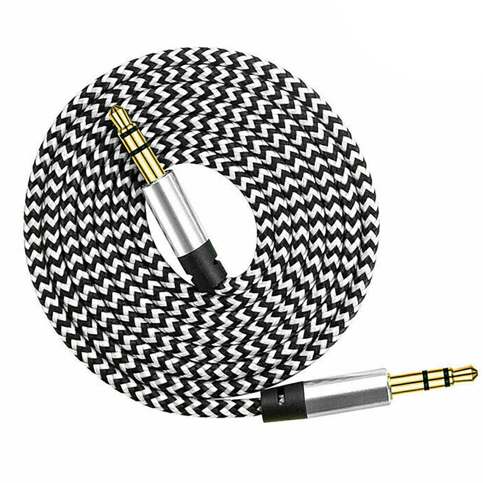 1.5M Long Braided Aux In Auxiliary Cable 3.5Mm Stereo Audio Extension Cord Car Male To Male Input Output 3126648742519