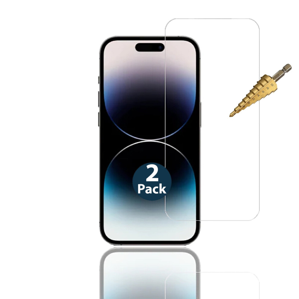 2Pcs 9H Tempered Glass Screen Protector Guard For Apple Iphone 14 Pro Front 3856303706852