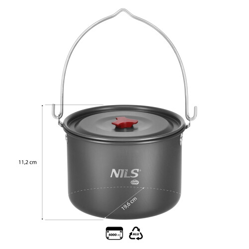 Tourist Cooking Pot with Lid, 4L Capacity 2
