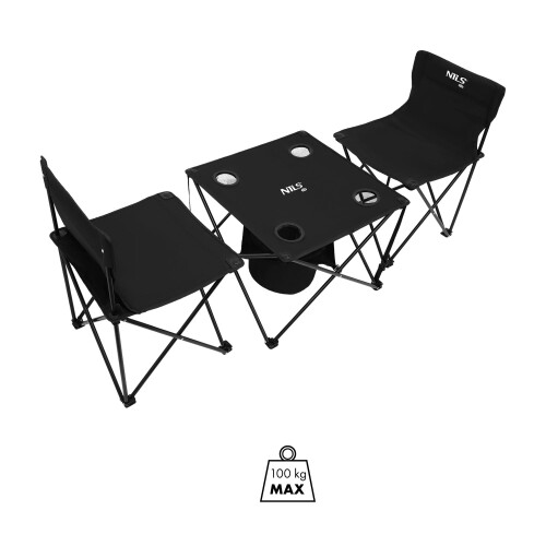 Set tavolo e sedie da turista, compatto e portatile 1