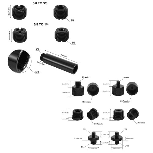 Kit d'outils multifonctions à vis pour support de micro, 13 2