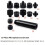 Kit d'outils multifonctions à vis pour support de micro, 13 4