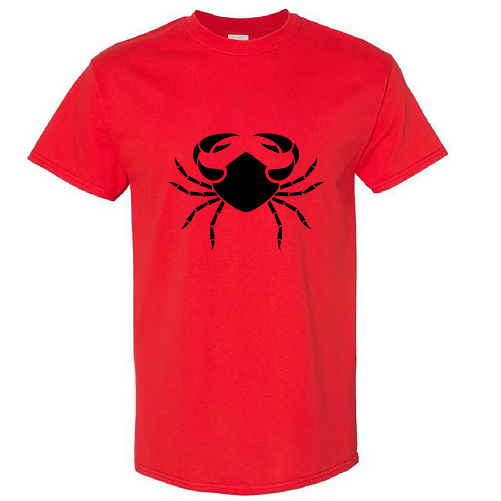 Gildan (, 5XL) Cancer Crab Zodiac Horoscope Astrological Symbol Sign Men T Shirt Tee Top Red
