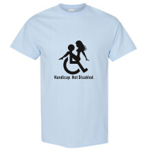 (Royal, 4XL) Handicap Not Disabled Funny Joke Rude Offensive Slogan Men T Shirt Tee Top