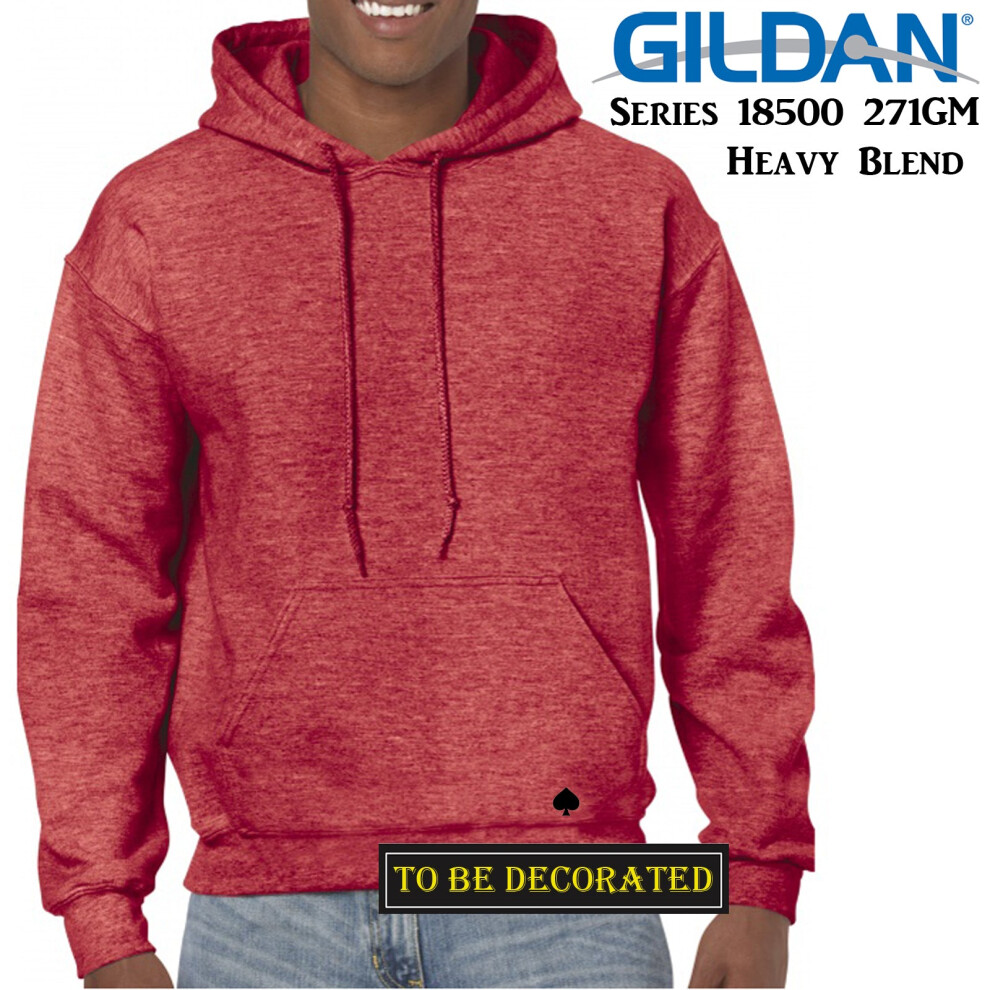 Gildan (2Xl) Heather Sport Scarlet Hoodie Heavy Blend Hooded Sweat Men Red