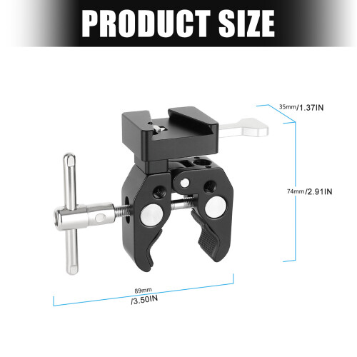 Multipurpose V Mount Adapter Clamp V-Lock Battery Clamp Aluminum 2