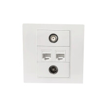 No Solder Design 4 Port Multimedia Panel Direct-RJ45 CAT5E