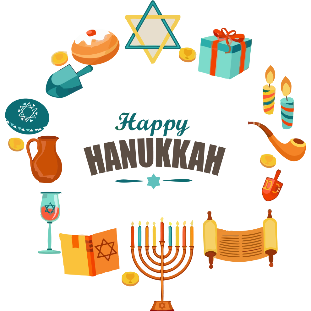 Gildan (M) Happy Hanukkah Jewish Festival Celebration Judaism Men T Shirt Tee Top White