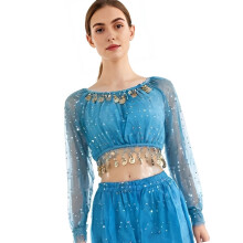 Delicate Dance Top for Various Dance Styles- Lake Blue os