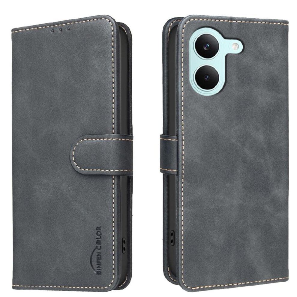 Wallet Case For Xiaomi Redmi Tubo5- Kickstand, Rfid Blocking, 3 Card Slots, Shockproof Tpu, Magnetic Rfid Blocking Protection Convenient Kickstand 764563799121