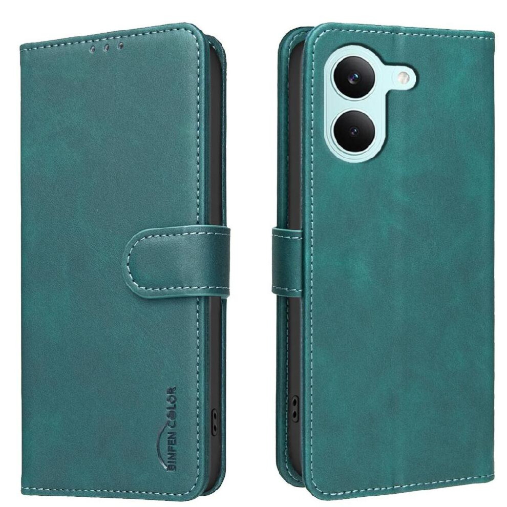 Wallet Case For Xiaomi Redmi Tubo5- Kickstand, Rfid Blocking, 3 Card Slots, Shockproof Tpu, Magnetic Rfid Blocking Protection Convenient Kickstand 764563799152