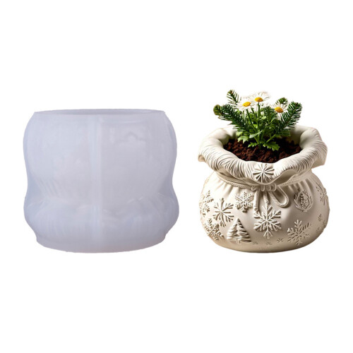 Creative Lucky Bag Shaped Flowerpot Silicone Mold For DIY