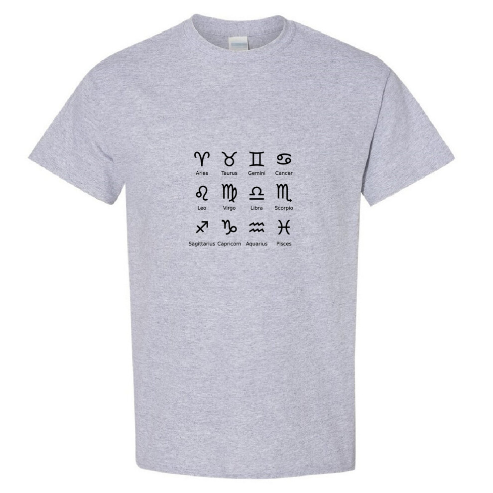 Gildan (, S) Zodiac Horoscope Astro Astrological Symbol Sign Men T Shirt Tee Top Red