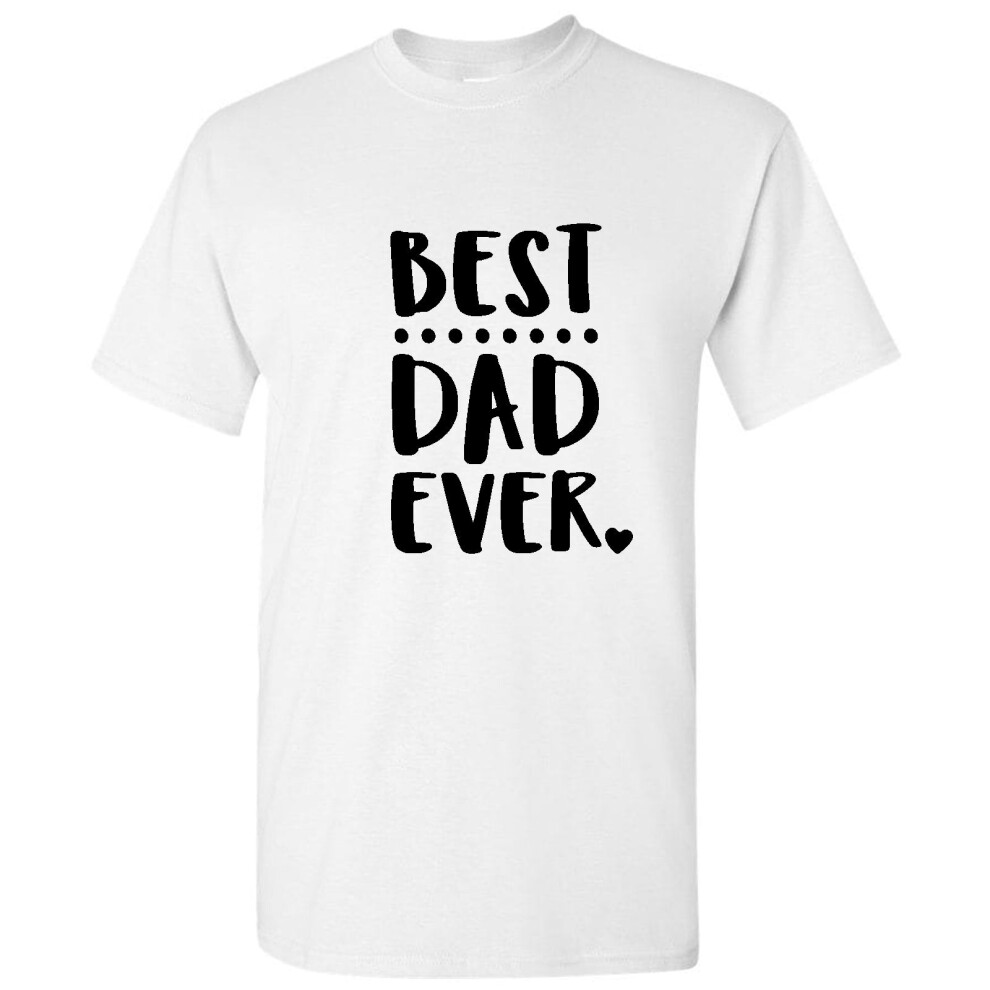 Gildan (White, M) World Best Dad Daddy Father Ever Fathers Day Gifts Men T Shirt Tee Top