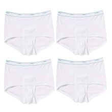 (L) 4x Bonds Extra Support Brief Mens Boxer White Undies Underwear M810 Bulk
