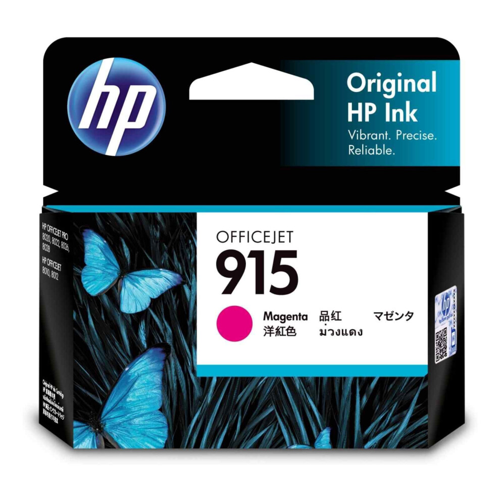 Hp Genuine Original 915 Magenta Ink Cartridge Toner Officejet 3Ym16aa