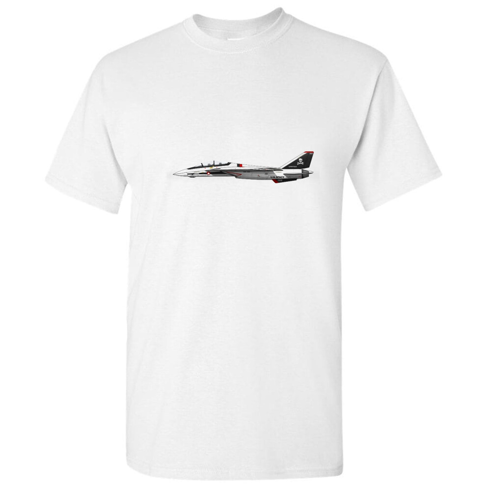 Gildan (S) Airplane Aeroplane Plane Jet Pilot Air Force Top Gun Men T Shirt Tee Top White