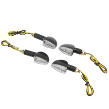 4 Stück Blinker, 10-mm-Befestigungsloch, Schwarz
