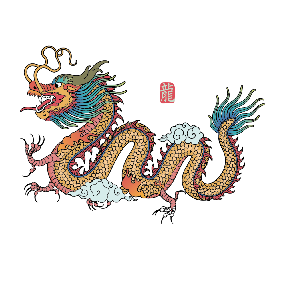 Gildan (Xl) Aesthetic Chinese Dragon Symbol Of Power Men T Shirt Tee Top White