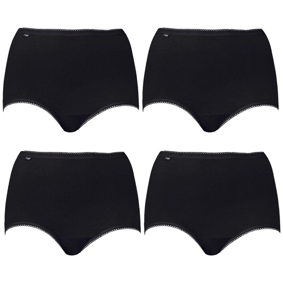 Sloggi (12) 4X Originals Maxi Briefs Womens Ladies Underwear Undies Panties Black Bulk 10054778