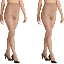 (Size 2) 2x Kayser Plus Nylon Sheers Beige Stockings Womens Pantyhose Tights H10840 Bulk