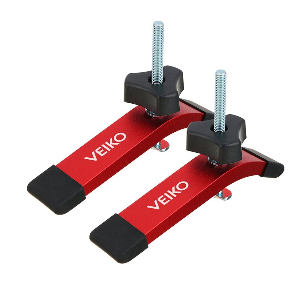 Veiko 2Pcs T-Track Hold Down T-Slot Woodworking Clamp Slider Tool Set Fixture 9360159099296
