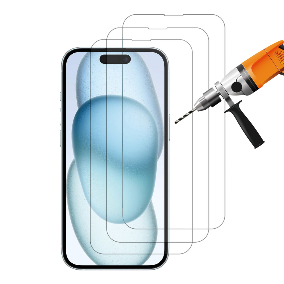 3Pcs 9H Tempered Glass Screen Protector Guard For Apple Iphone 15 Plus Front 3147102052333