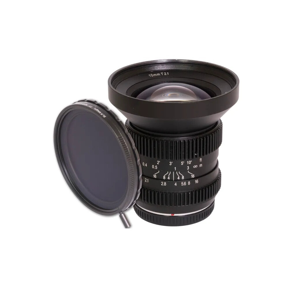 Slr Magic Hyperprime Bundle 10Mm T2.1 Lens & 77Mm Variable Nd (Ii) Mft Filter Mount 9319499072650