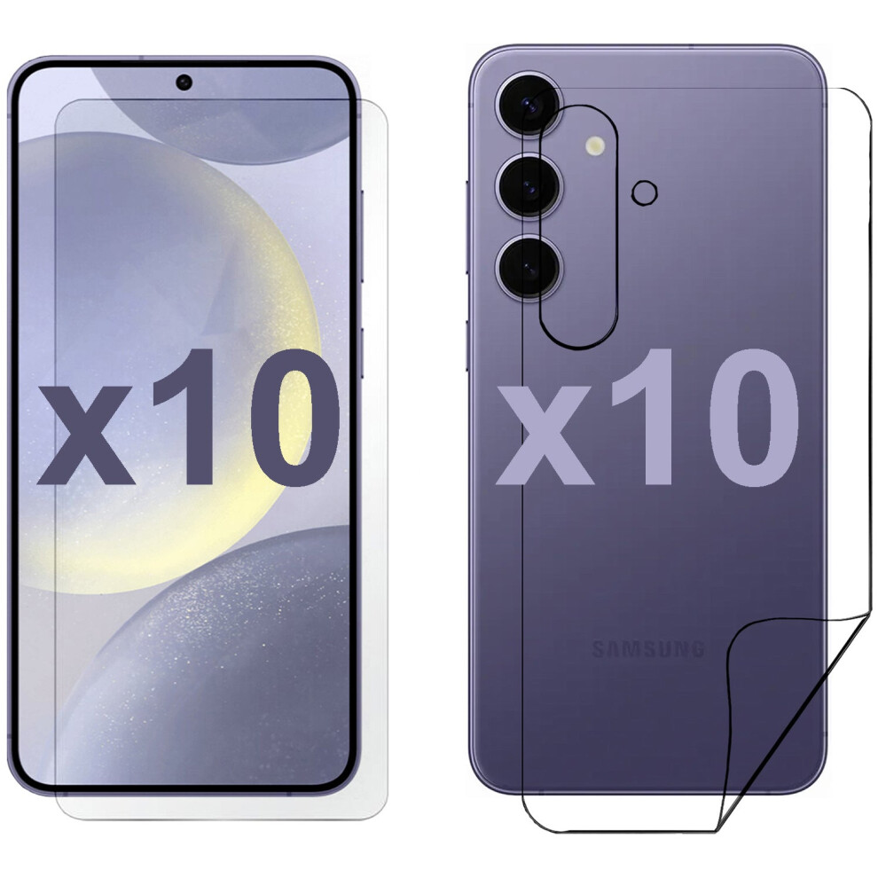 10 Set Tempered Glass Screen Protector For Samsung Galaxy S24+ Plus Front And Back Film Bulk 3147102097792