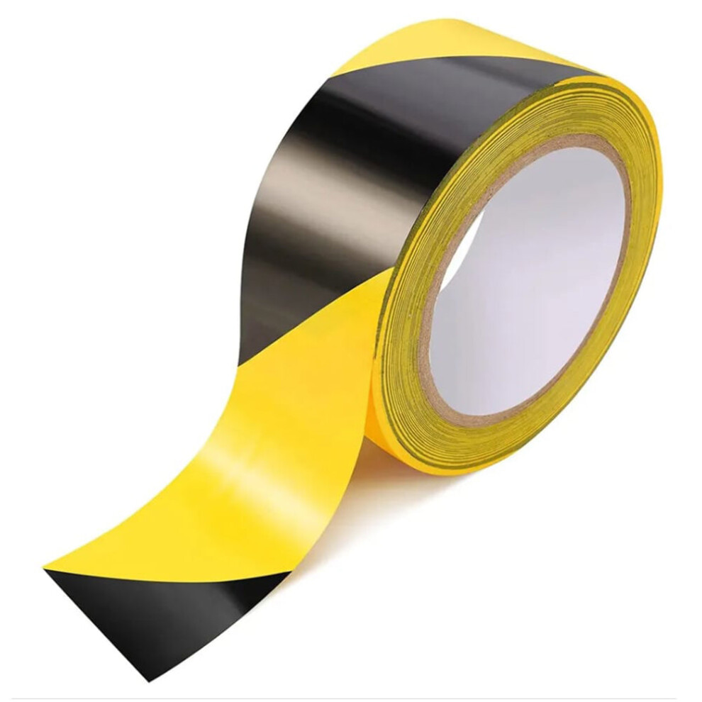 30M Black Yellow Reflective Adhesive Safety Tape Warning Hazard Floor Marking 48Mm Caution Label Sticker 3147102050674