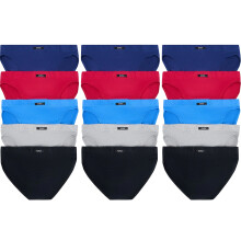 (M) Bonds 15 Pack Mens Action Briefs Cotton Undies Underwear Bulk M8OS5I Assorted Black Blue Red Grey Navy