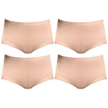 (18) 4 Pack Bonds Invisitails Full Briefs Womens Ladies Panties Underwear WZGGY Bulk Beige Base Blush