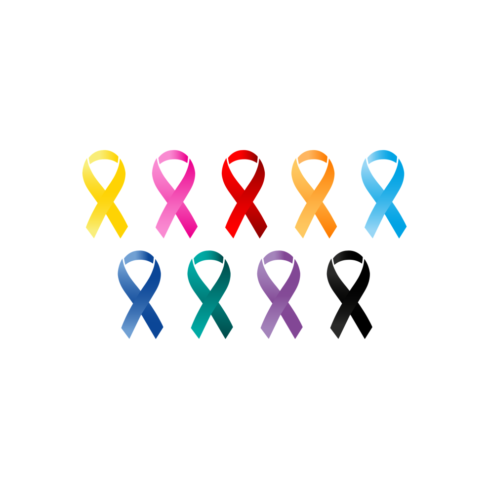 Gildan (White, M) Cancer Hiv Aids Support Awareness Ribbon Symbol Men T Shirt Tee Top